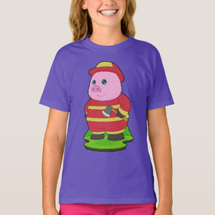 T-shirt Pig Pompier Ax Service d'incendie