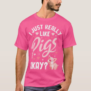T-shirt Pig Pork Piggy Piglet Boar Swine Hog Piglets Pink