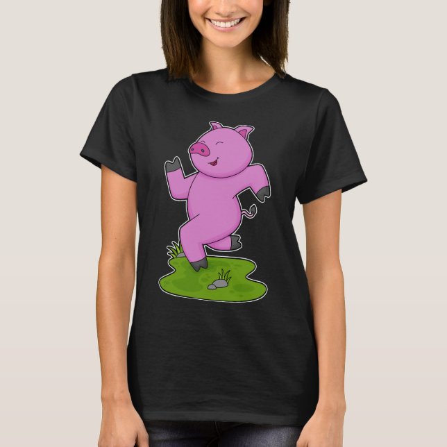 T-shirt Pig Runner Runner Sports (Devant)