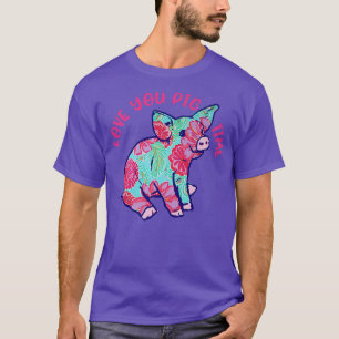 T-shirt pig time Funny Flower Pig apparel Premium 