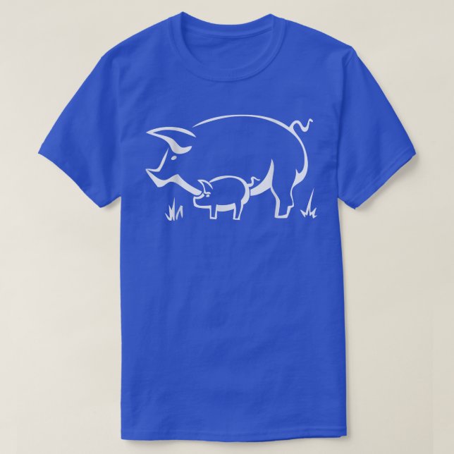 T-shirt Pig With Piglet  (Design devant)