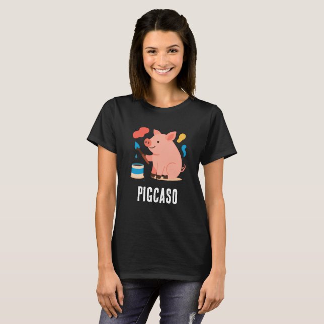 T-shirt Pigcaso drôle (Devant entier)
