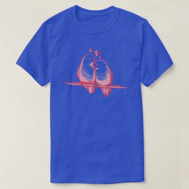 T-shirt pigeon amoureux 4 (Design devant)