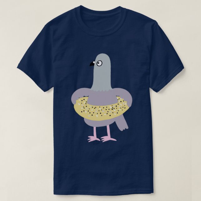 T-shirt Pigeon dans un Bagel tout (Design devant)