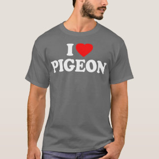 T-shirt Pigeon Love Heart Retro Funny Cadeau