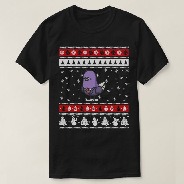 T-shirt Pigeon Noël laid (Design devant)