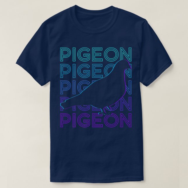 T-shirt Pigeon Retro 6 (Design devant)