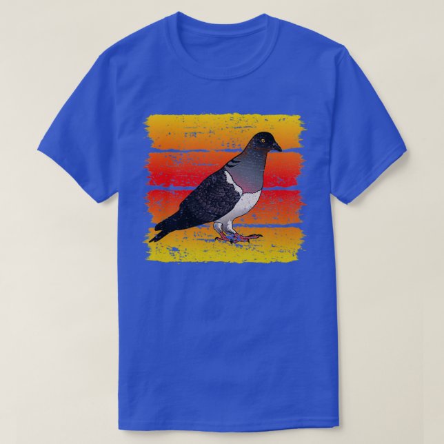 T-shirt Pigeon Retro Vintage 2 (Design devant)