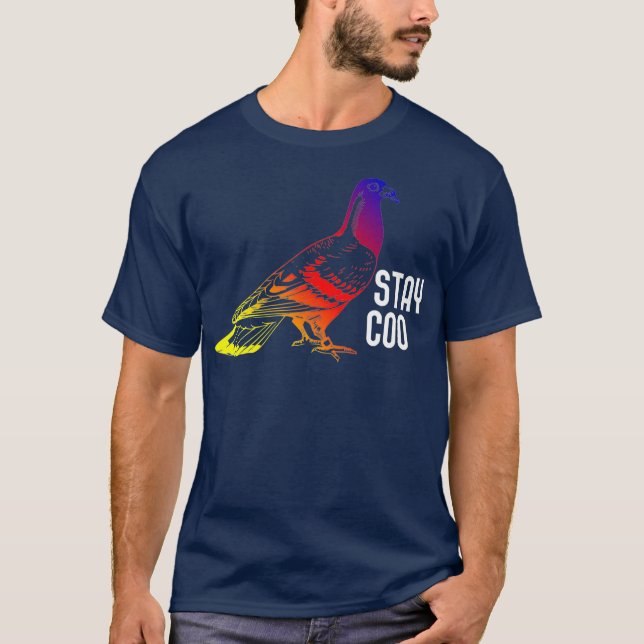 T-shirt Pigeon Stay Coo Breeder Pigeon Racing Cadeau (Devant)