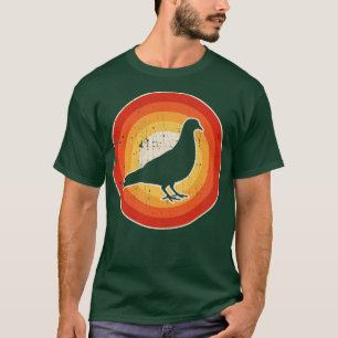 T-shirt Pigeon Sunset Retro pour Hommes Femmes Garçons Fil