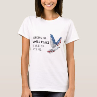 T-shirt Pigeon World Peace - Gr drôle et réfléchi