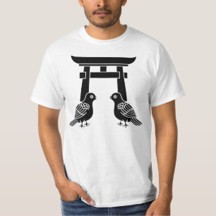T-shirt Pigeons et Torii face à face