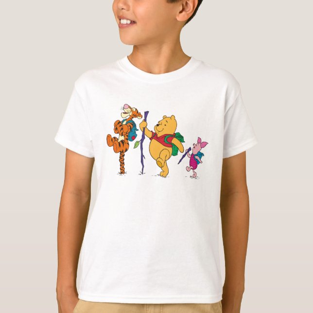 T-shirt Piglet, Tigger et Winnie le Randonnée de l'Oeil (Devant)