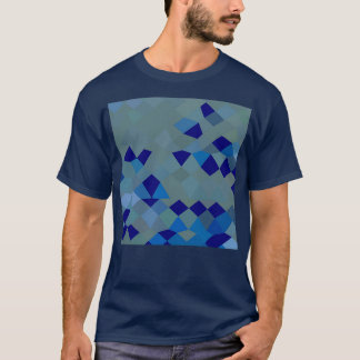 T-shirt Pigment bleu Abstrait Arrière - plan en polygone b
