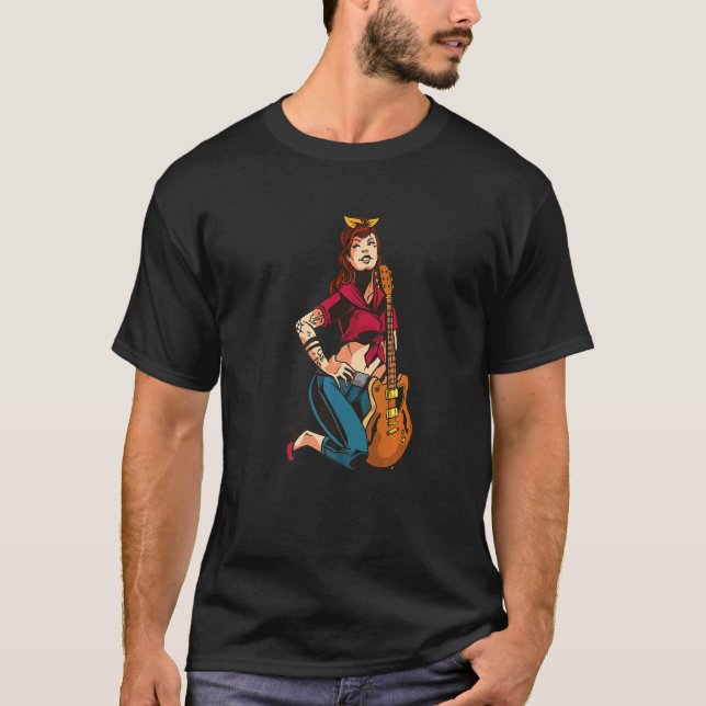 T-shirt Pignon Et Jupe En Plaque De Rockabilly (Devant)