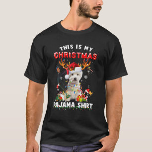 T-shirt Pijama de Noël Westin Mignonne West Highland Whit