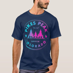 T-shirt Pikes Peak Colorado CO Retro Mountain Forest