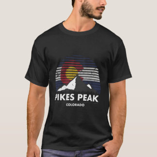 T-shirt Pikes Peak Colorado Drapeau Montagne Aventure
