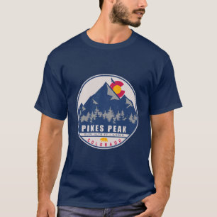 T-shirt Pikes Peak Colorado Retro Sunset Souvenirs