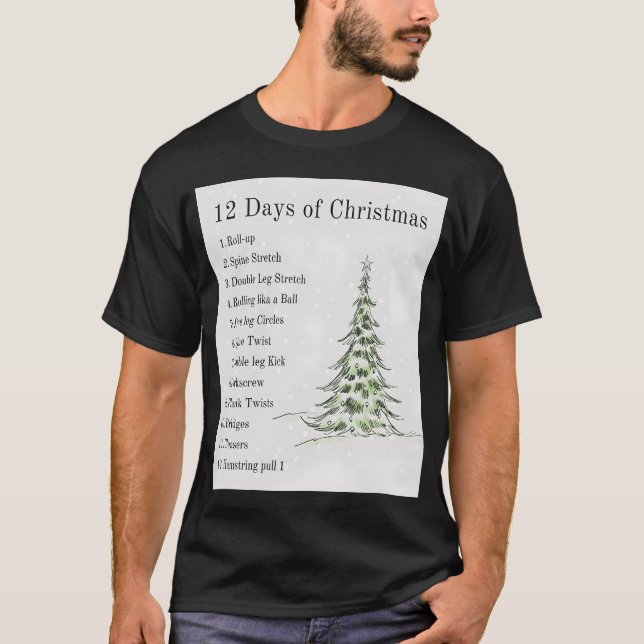 T-shirt Pilates, garçon de Noël (Devant)
