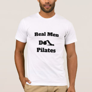 T-shirt *~* Pilates - les vrais hommes font le blanc de
