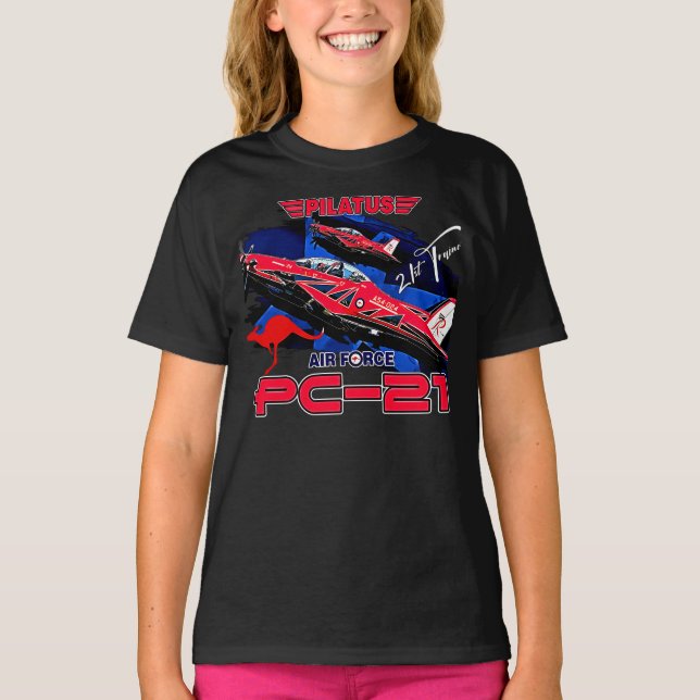 T-shirt Pilatus PC-21 Aéronefs de formation avancée au pil (Devant)