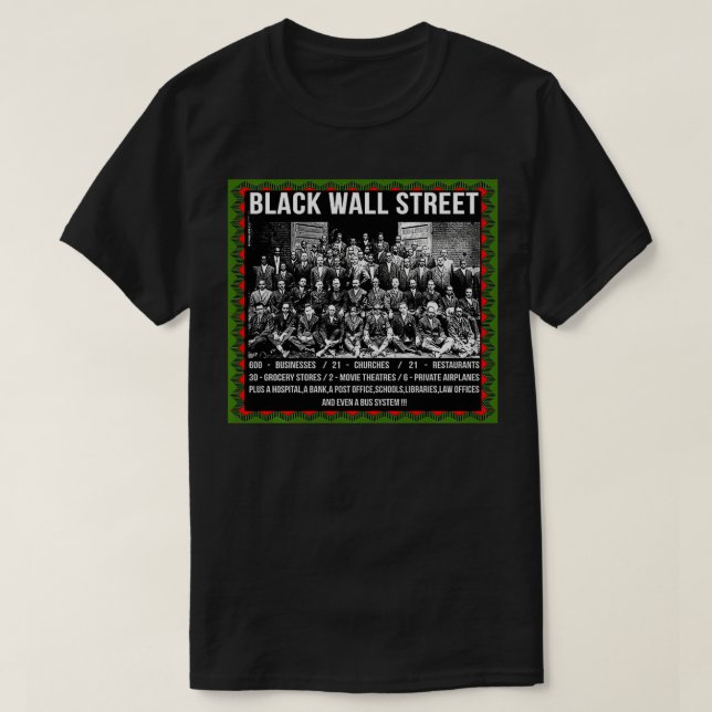 T-shirt Pile Black Wall Street T Z (Design devant)