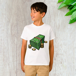 T-shirt Pile d'argent avec pièces de monnaie