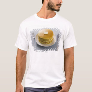 T-shirt Pile de crêpes avec du beurre d'un plat