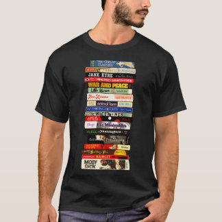 T-shirt Pile de livres de littérature classique