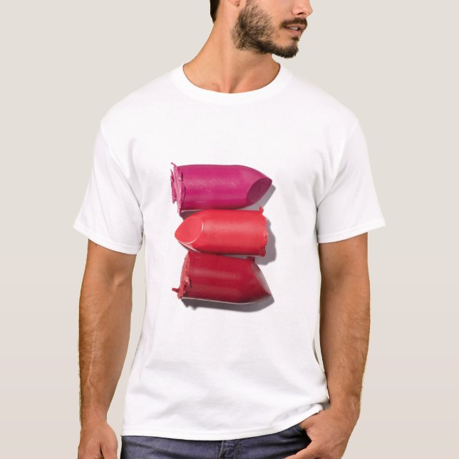 T-shirt Pile de rouge à lèvres cassé (Devant)