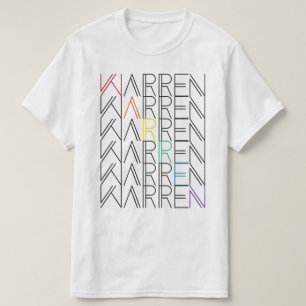 T-shirt pile de texte arc-en-ciel