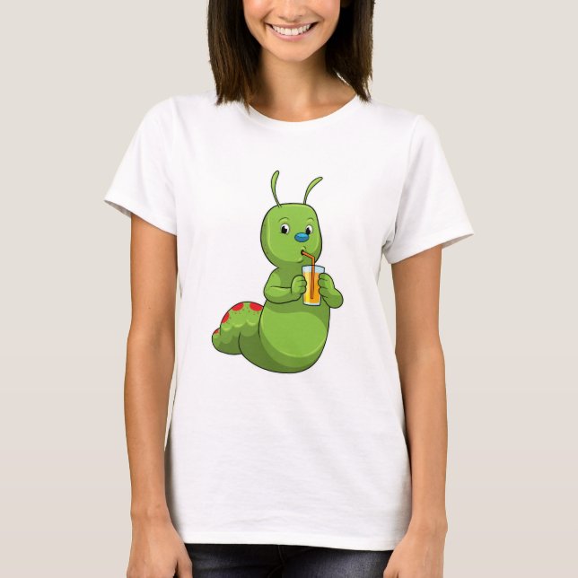 T-shirt Pilier avec verre de jus d'orange (Devant)