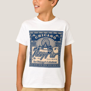 T-shirt Pilier Chicago de marine