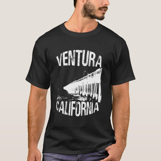 T-shirt Pilier et plage sales du centre de Ventura la (Devant)