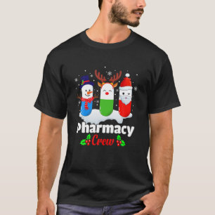 T-shirt Pills de Noël de l'équipe de pharmacie Snowman R