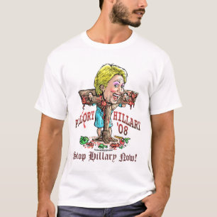 T-shirt Pilori Hillary Anti-Hillary 2008