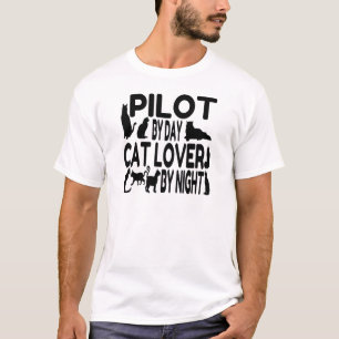 T-shirt Pilote Amoureux des chats