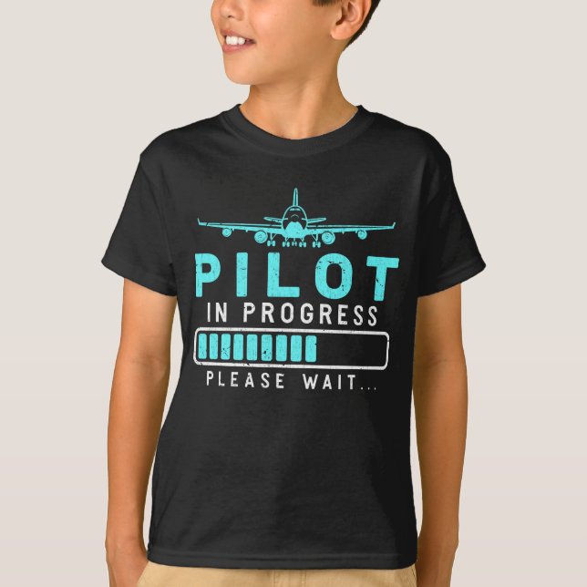 T-shirt Pilote Chargement d'avion Aéronef pilote futur (Devant)