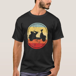T-shirt Pilote cyclable Retro Vintage Sunset Moped Motorbi