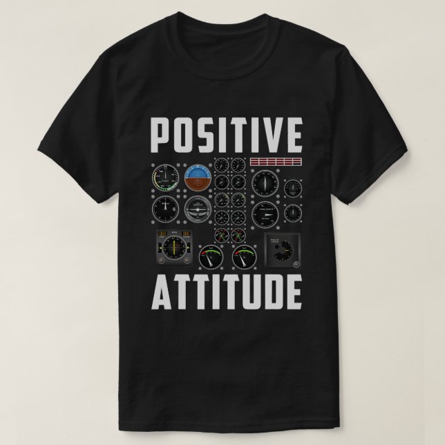 T-shirt Pilote d'attitude positive 2 (Design devant)