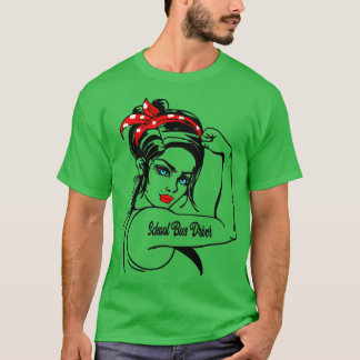 T-shirt Pilote d'autobus scolaire pour femmes Rosie