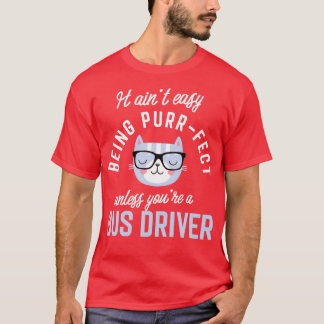 T-shirt Pilote de bus Cadeaux Amoureux de les chats Il ain