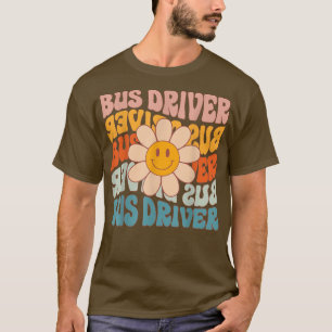 T-shirt Pilote de bus coloré Super Retro Daisy 100 D