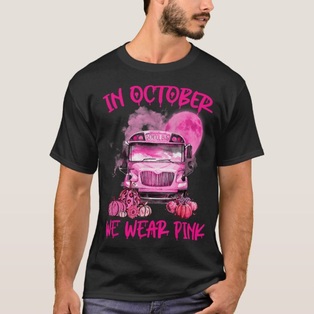 T-shirt Pilote de bus de l'école Peny Leopard Cancer du se (Devant)