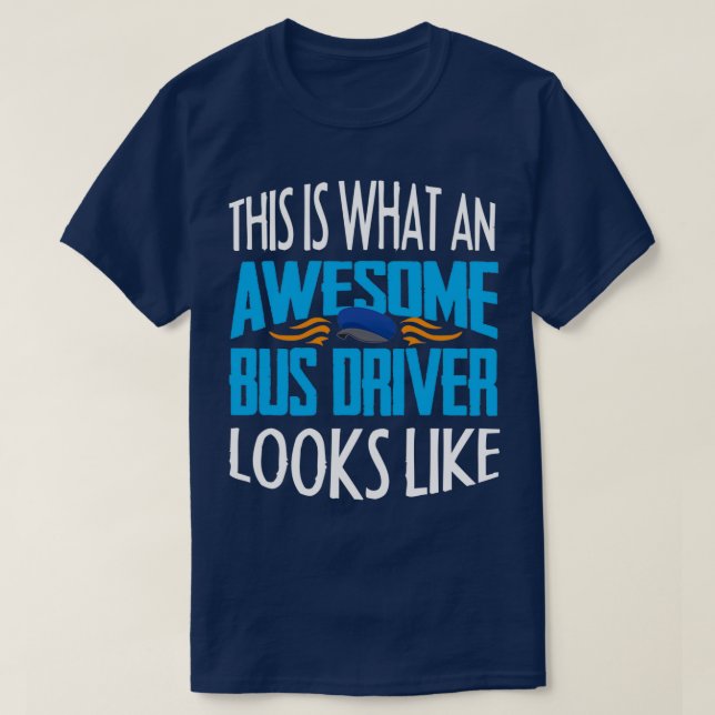 T-shirt Pilote de bus génial 5 (Design devant)