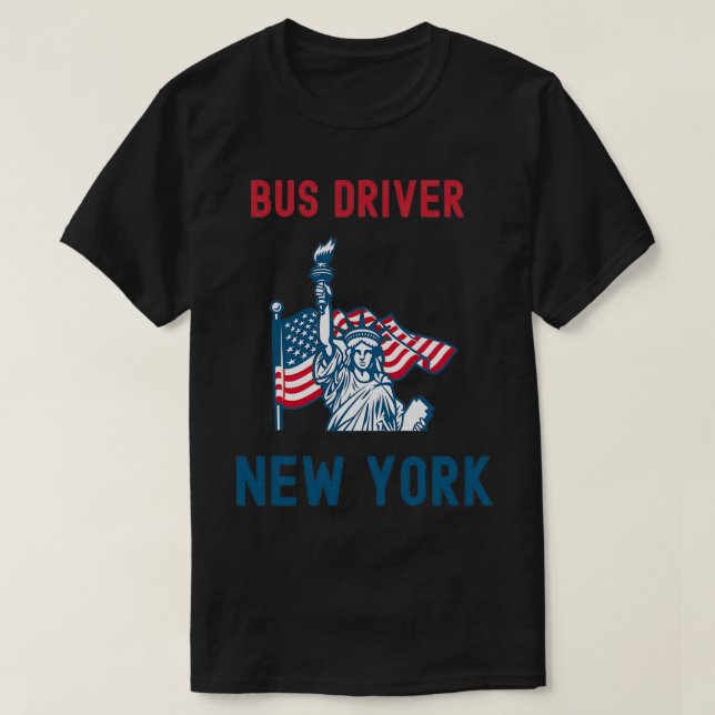 T-shirt Pilote de bus New York (Design devant)