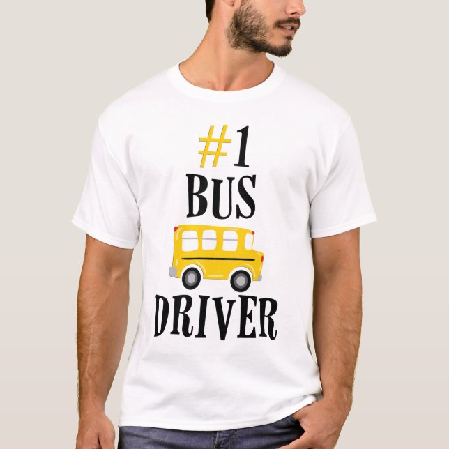 T-shirt Pilote de bus numéro un (Devant)
