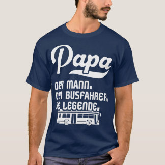 T-shirt Pilote de bus Papa Bus Conduite Grand-père Bus pub