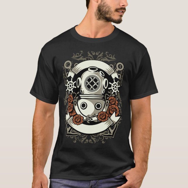 T-shirt Pilote de casque vintage (Devant)